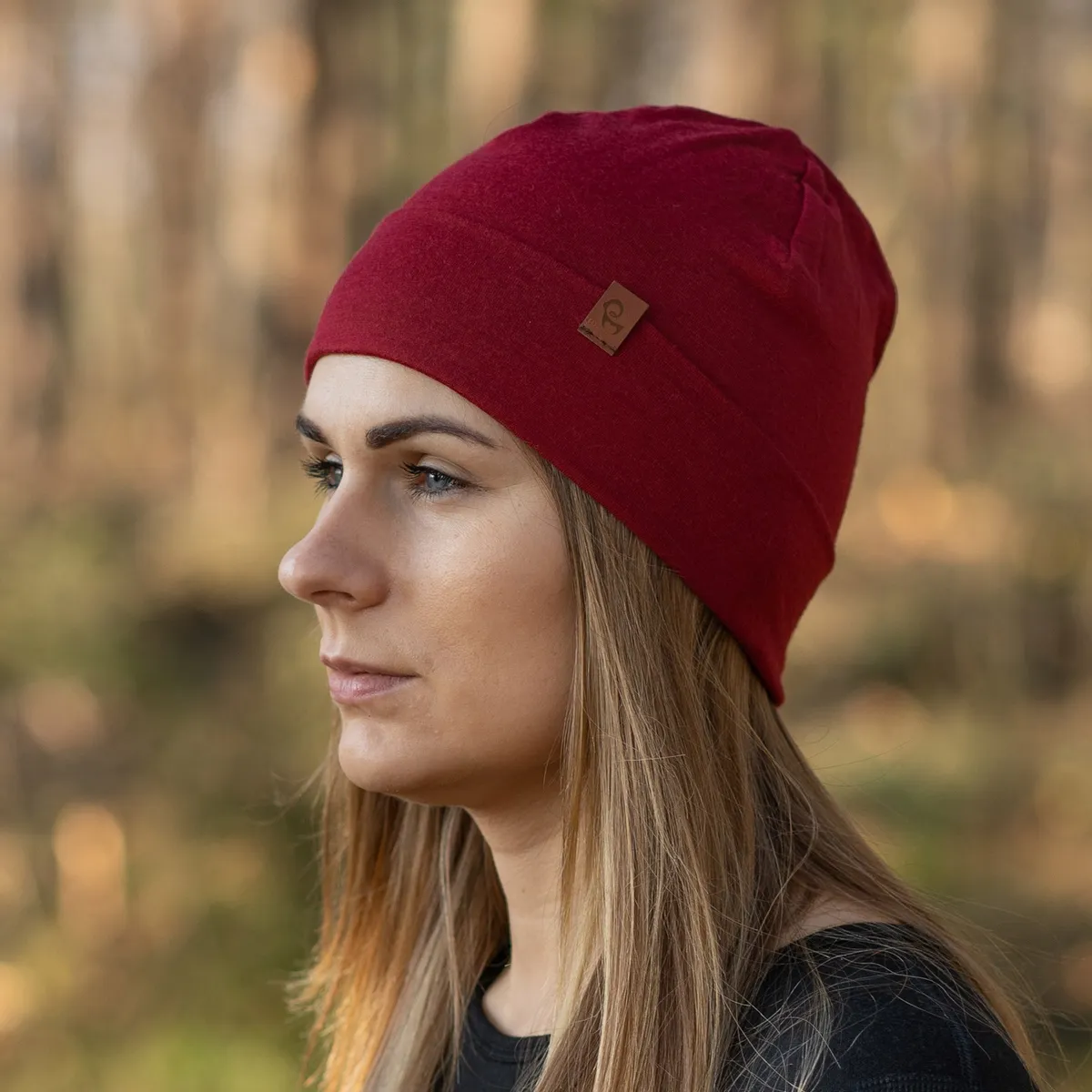 Women's Merino Beanie Royal Cherry 2