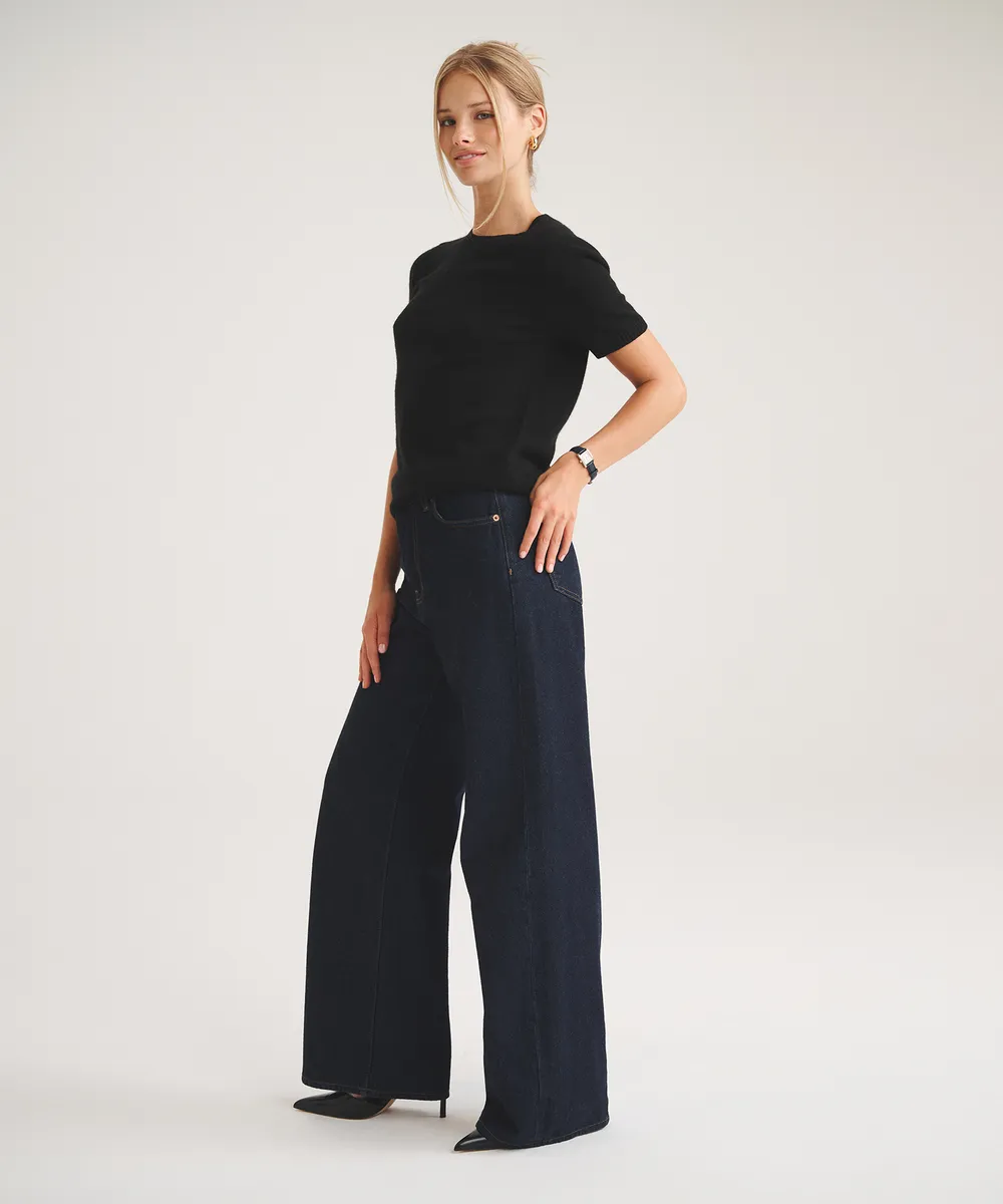 Basic Cashmere Short Sleeve Sweater 8
