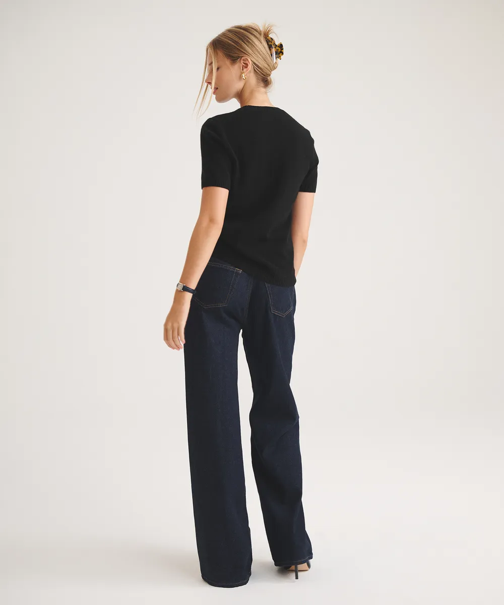Basic Cashmere Short Sleeve Sweater 9