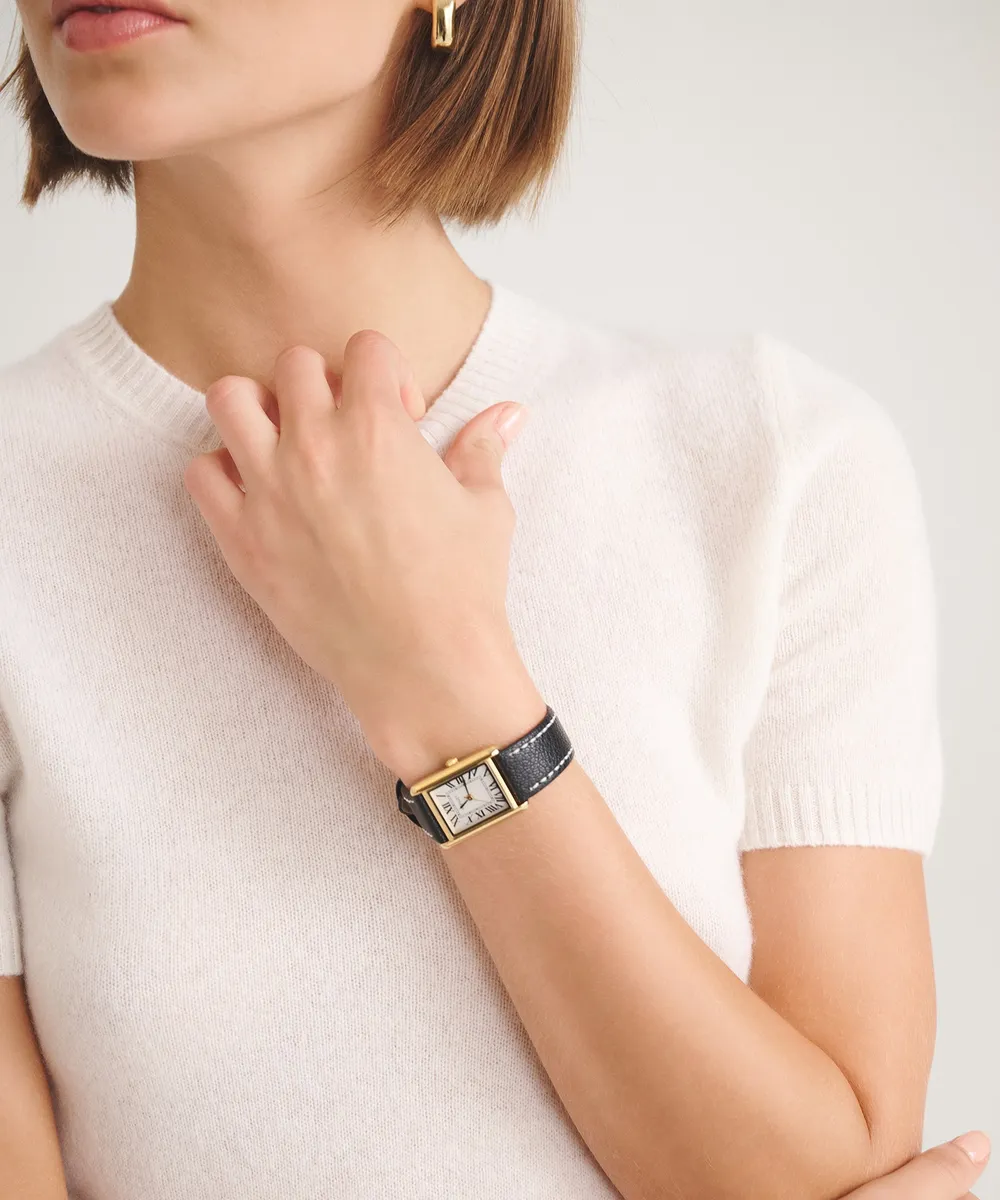 Basic Cashmere Short Sleeve Sweater 10