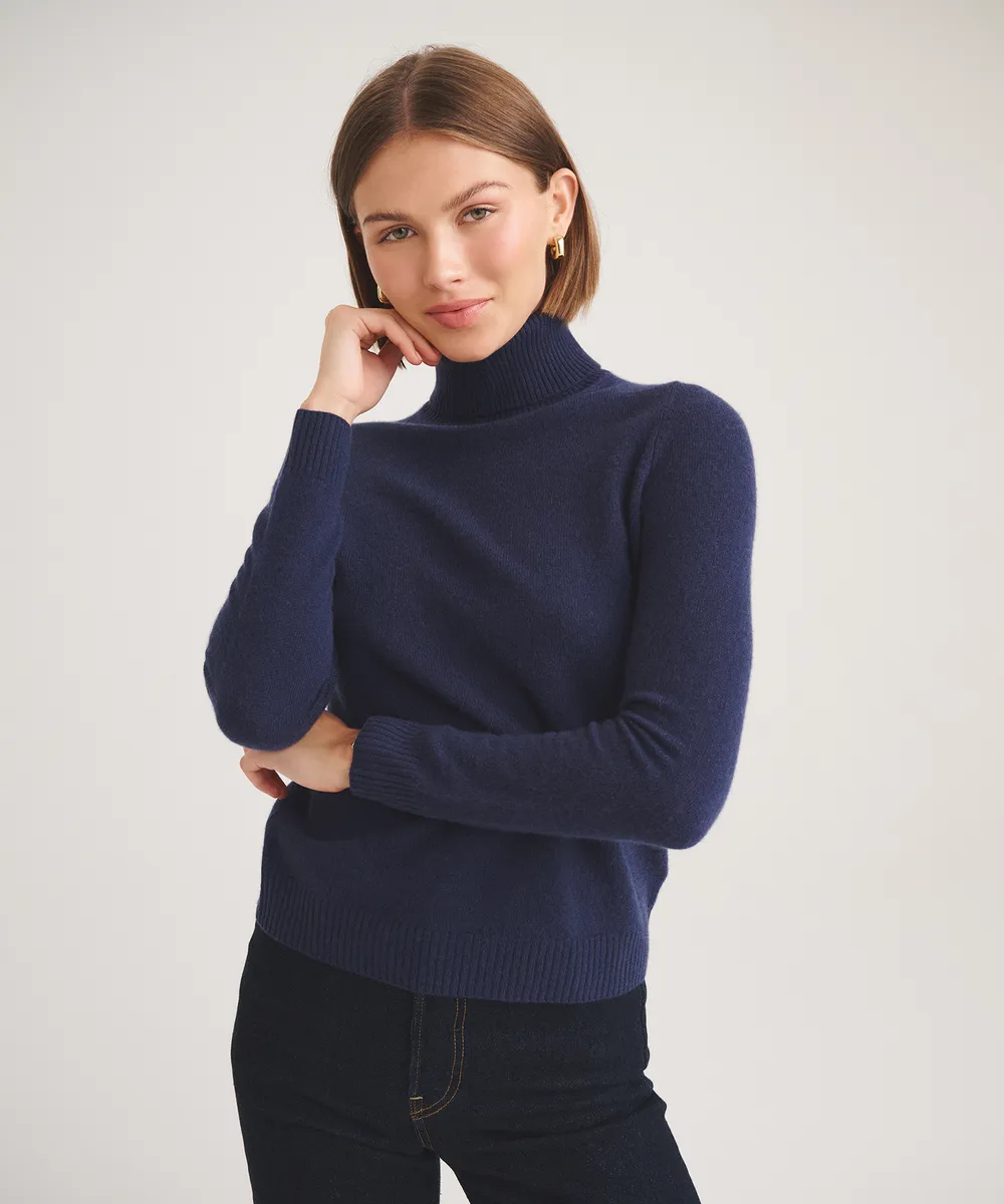 Basic Cashmere Turtleneck Sweater 16