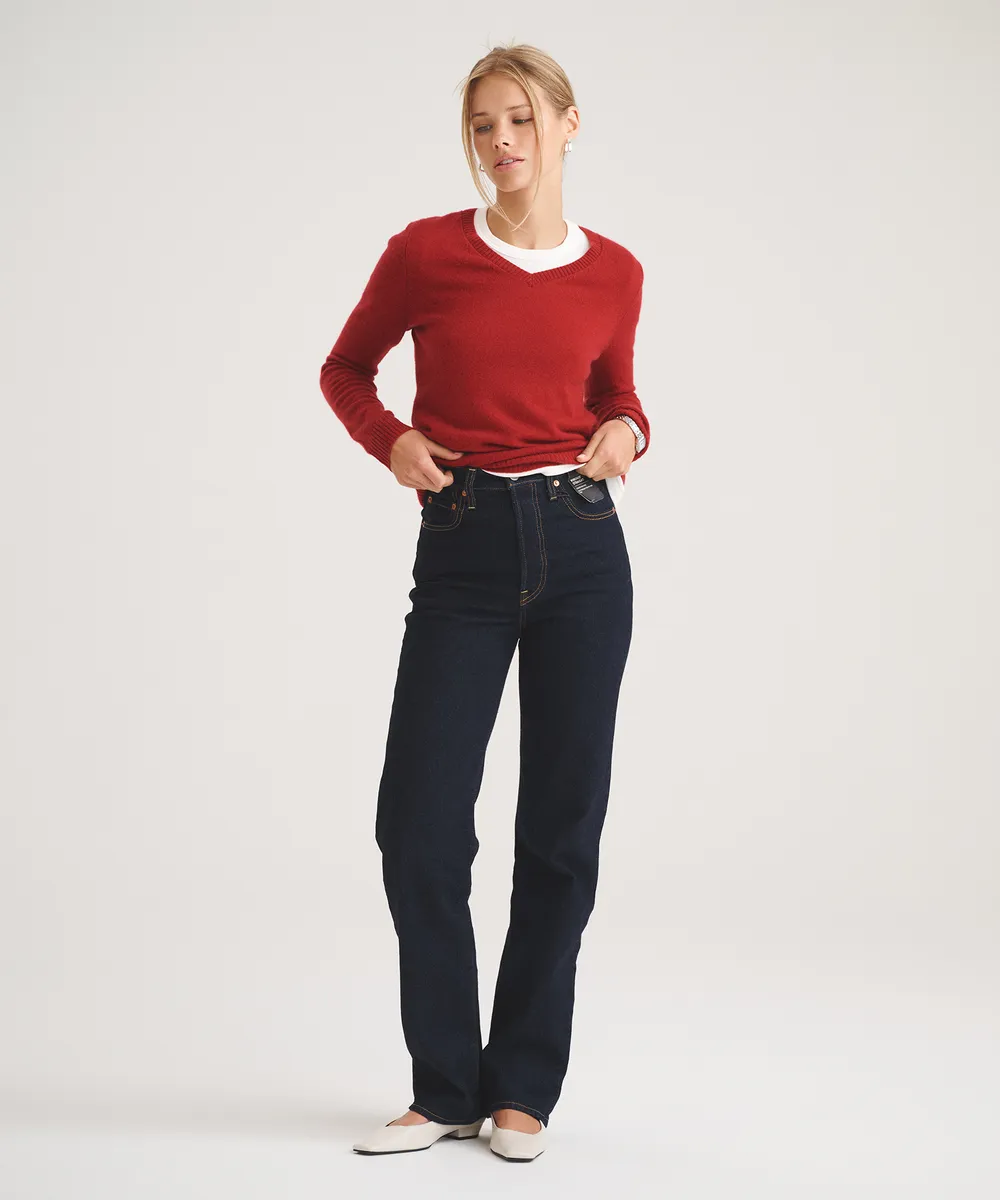 Basic Cashmere V-Neck Sweater  5