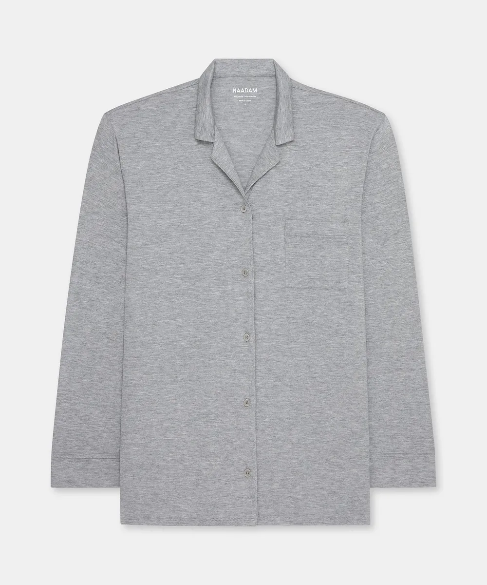 Breathable Button Up Sleep Shirt 20