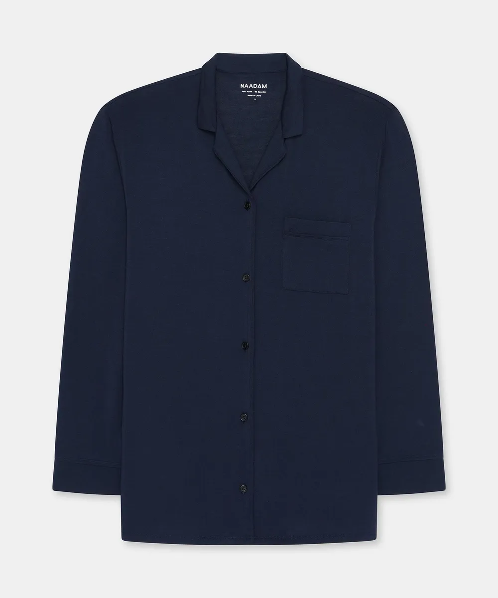 Breathable Button Up Sleep Shirt 21