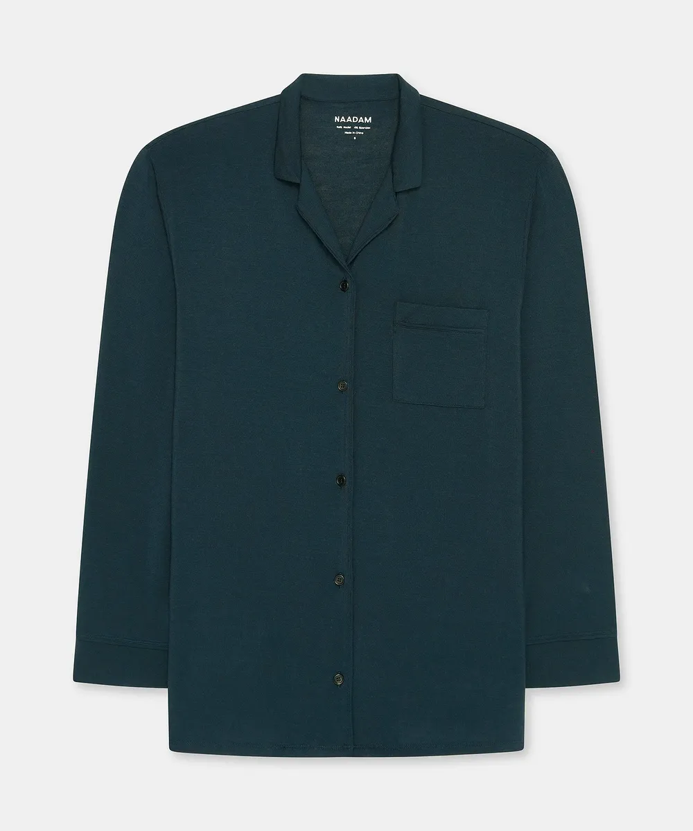 Breathable Button Up Sleep Shirt 22