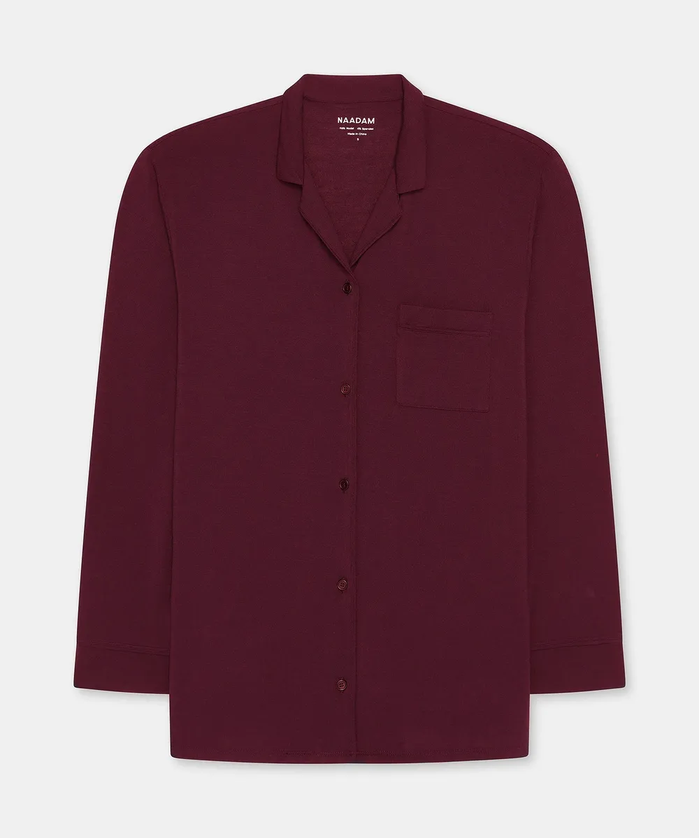 Breathable Button Up Sleep Shirt 23