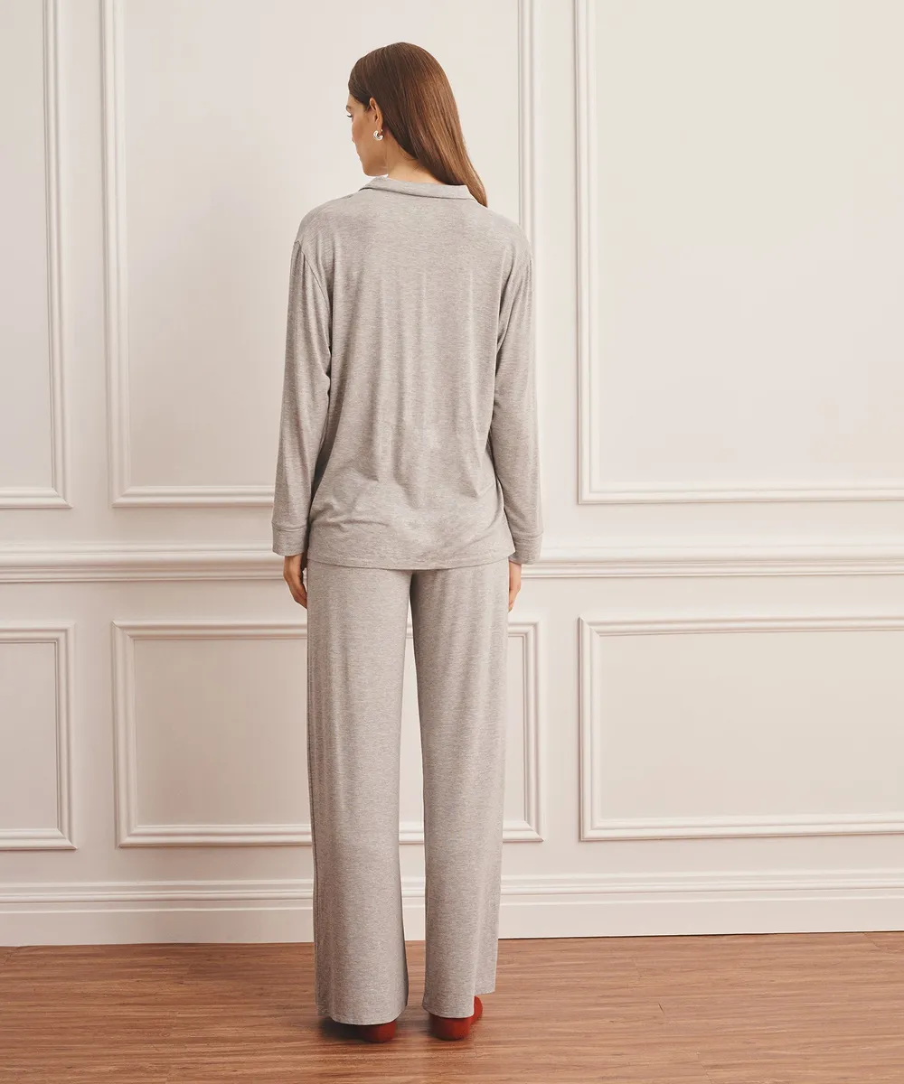 Breathable Button Up Sleep Shirt 8