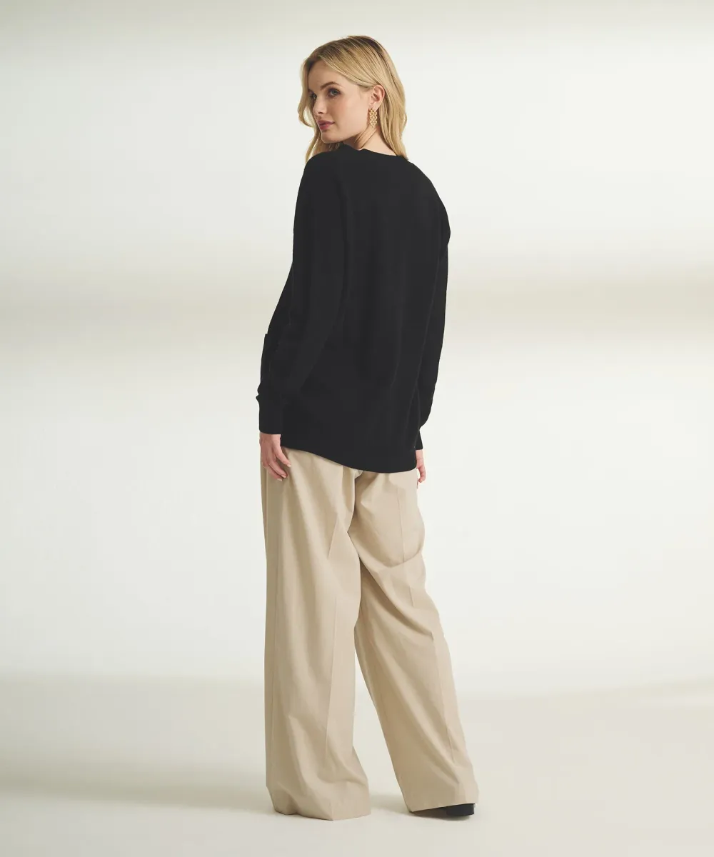 Cashmere Drop Shoulder V-Neck Cardigan 7