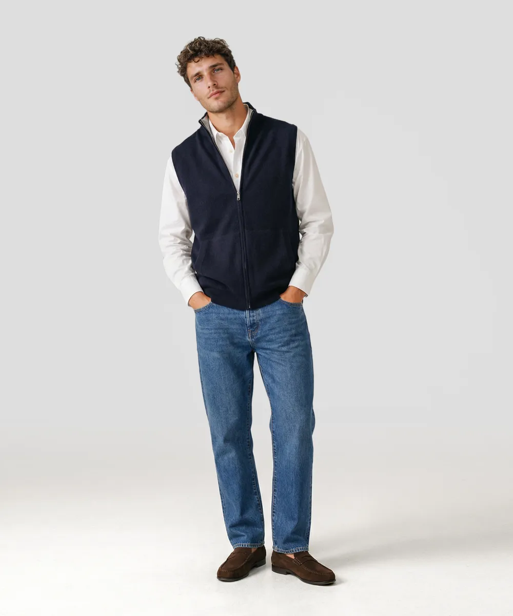 Cashmere Full Zip Vest 2