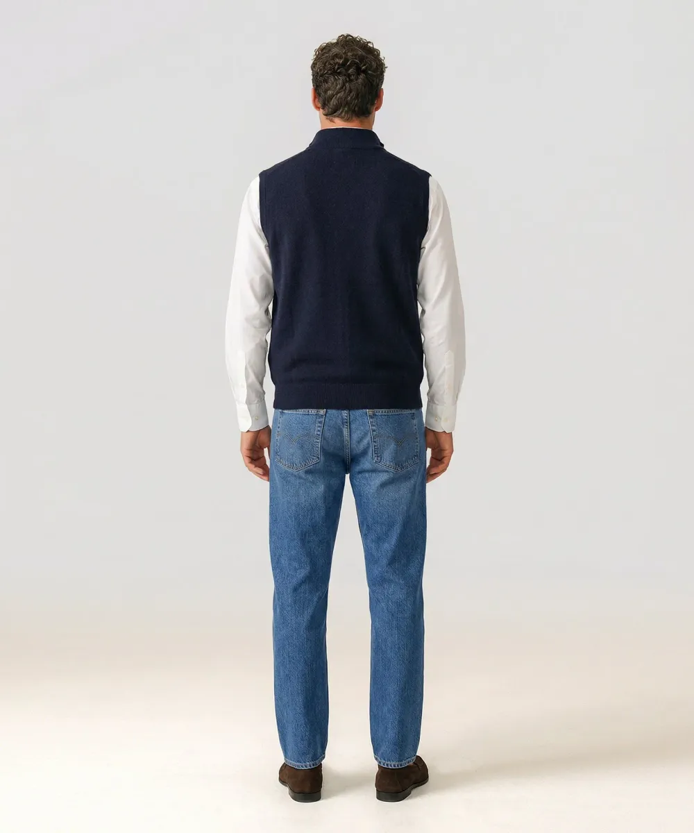 Cashmere Full Zip Vest 3