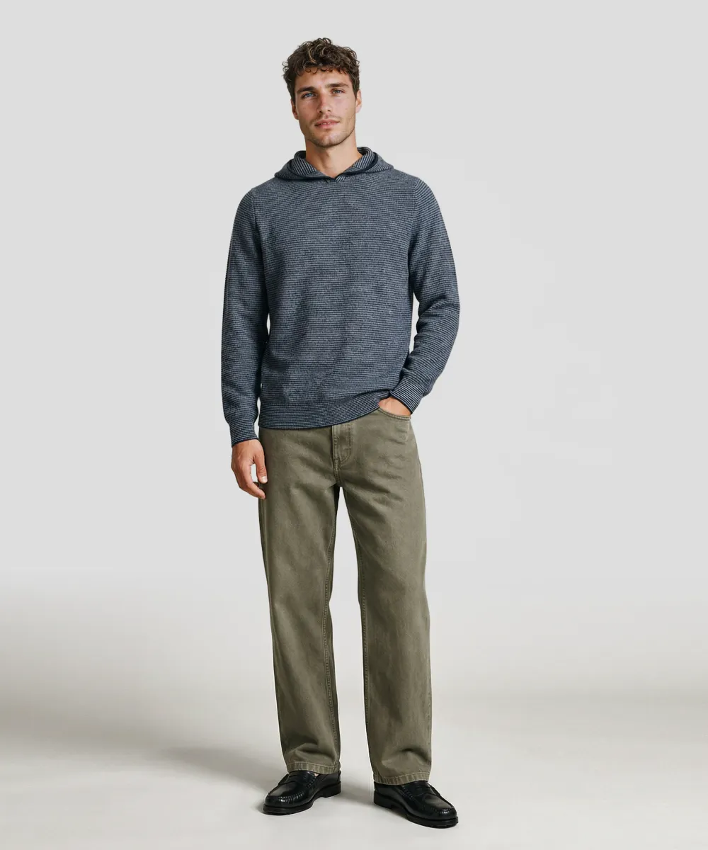 Cashmere Striped Hoodie 2