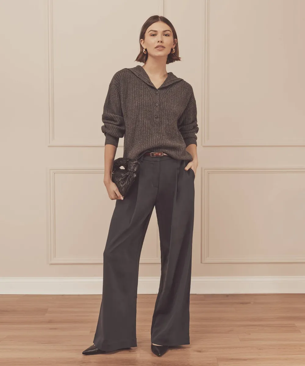 Cashmino Half Button Sweater 11