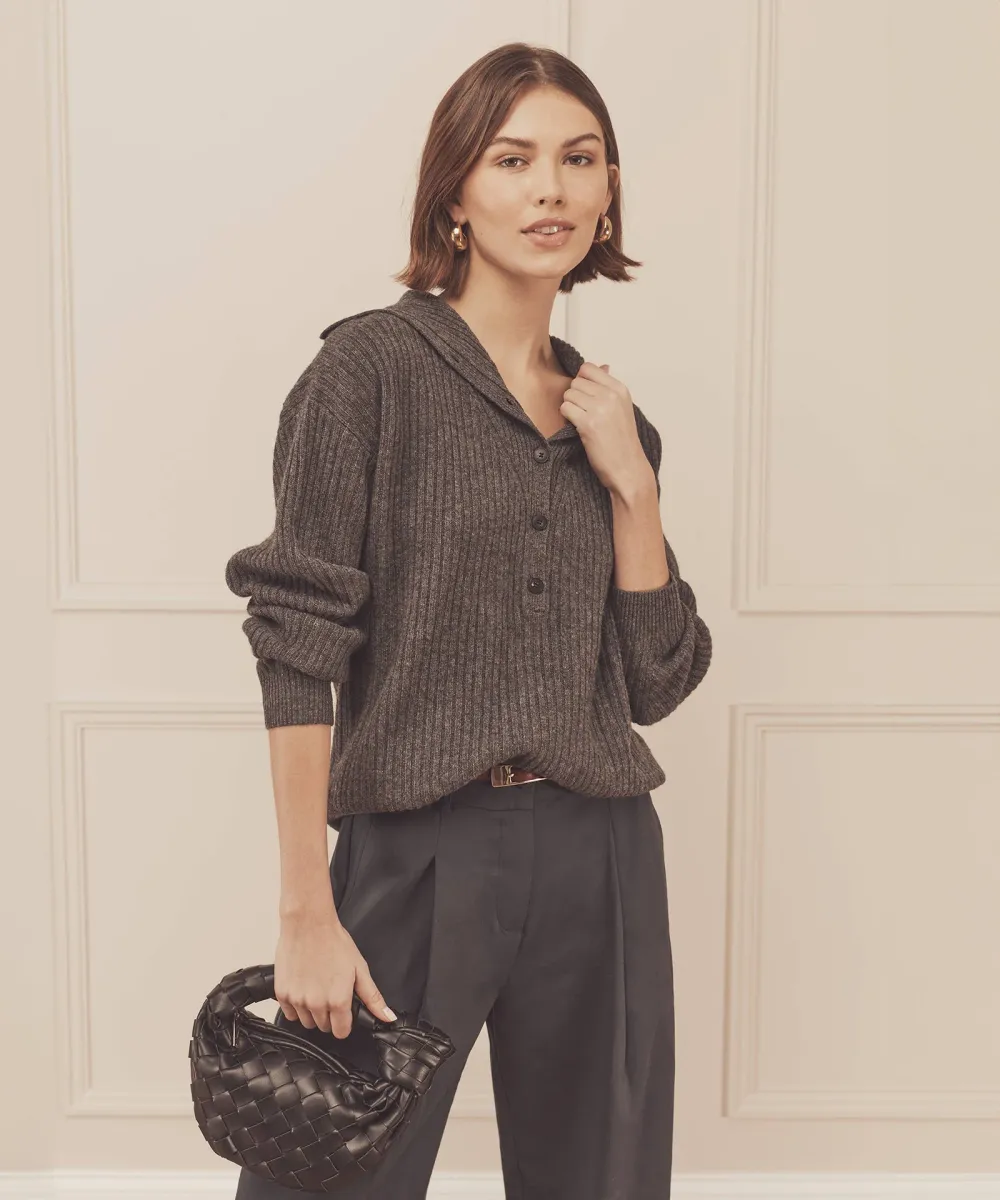 Cashmino Half Button Sweater 12