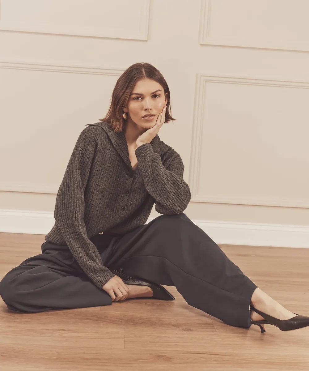 Cashmino Half Button Sweater 13