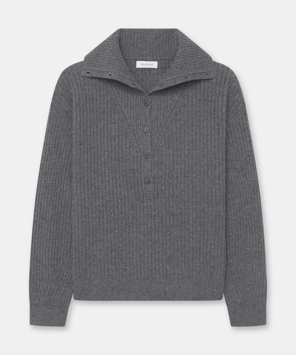 Cashmino Half Button Sweater 14