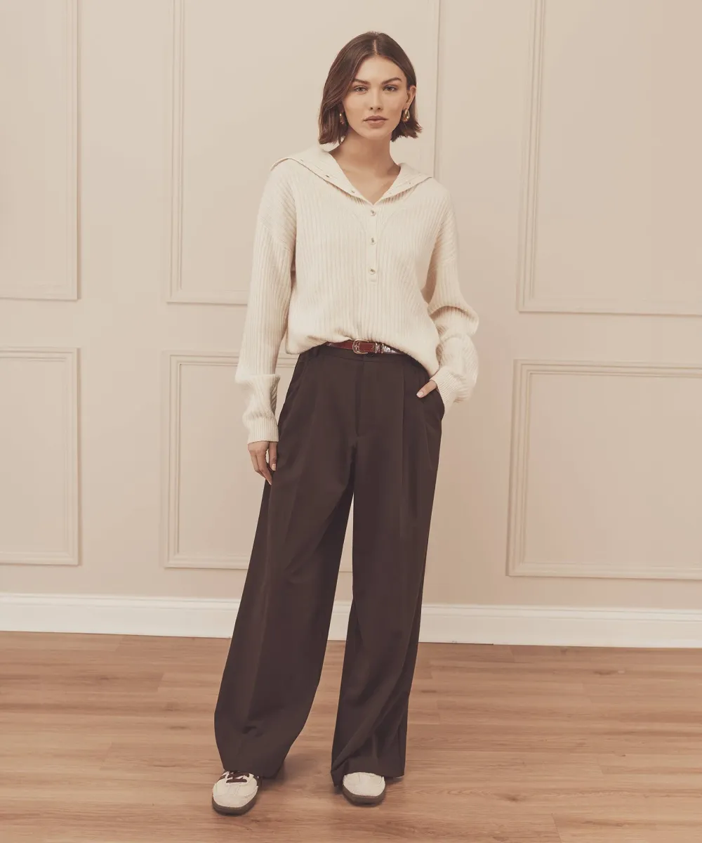 Cashmino Half Button Sweater 9