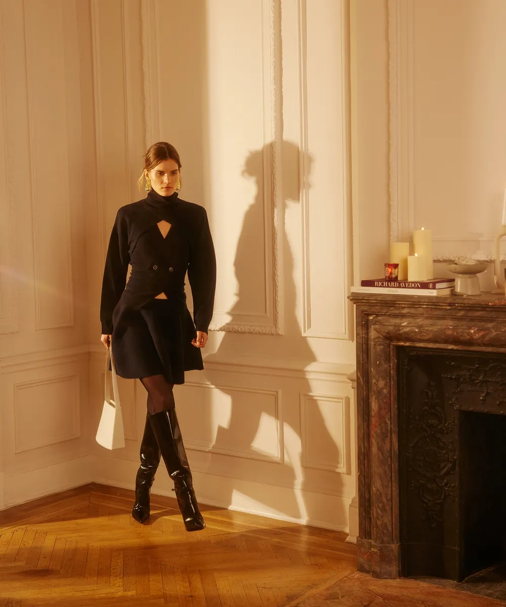 Cashmino Vest Set with Reversible Bolero 5