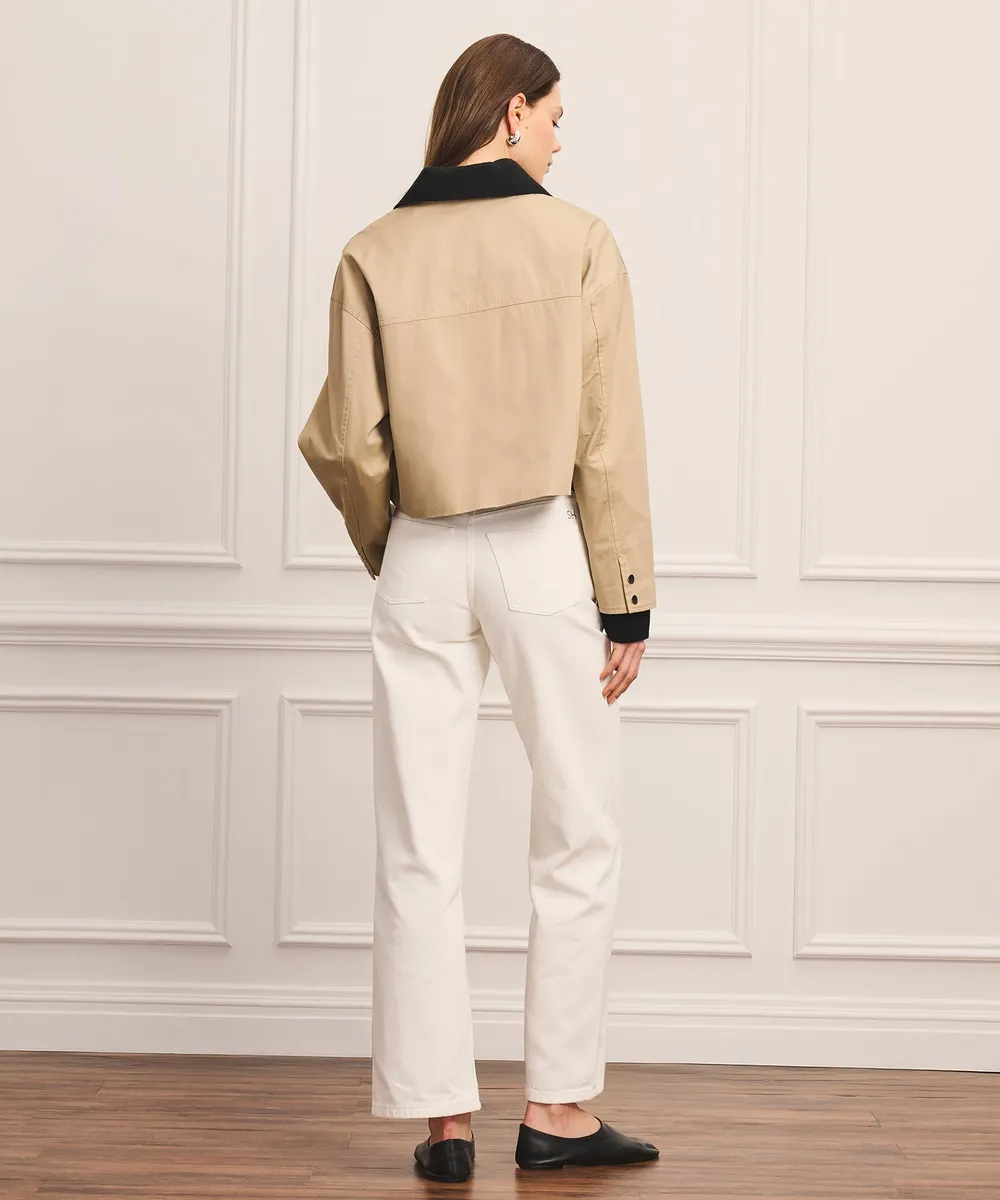 Cotton Cashmere Mixed Media Barn Jacket 6