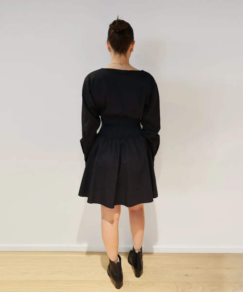 Cotton Cashmere Mixed Media Mini Dress 7