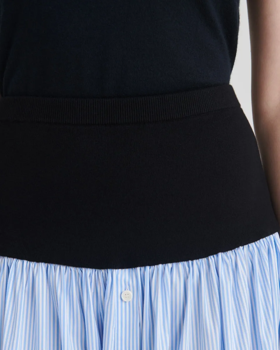 Cotton Cashmere Mixed Media Skirt 8