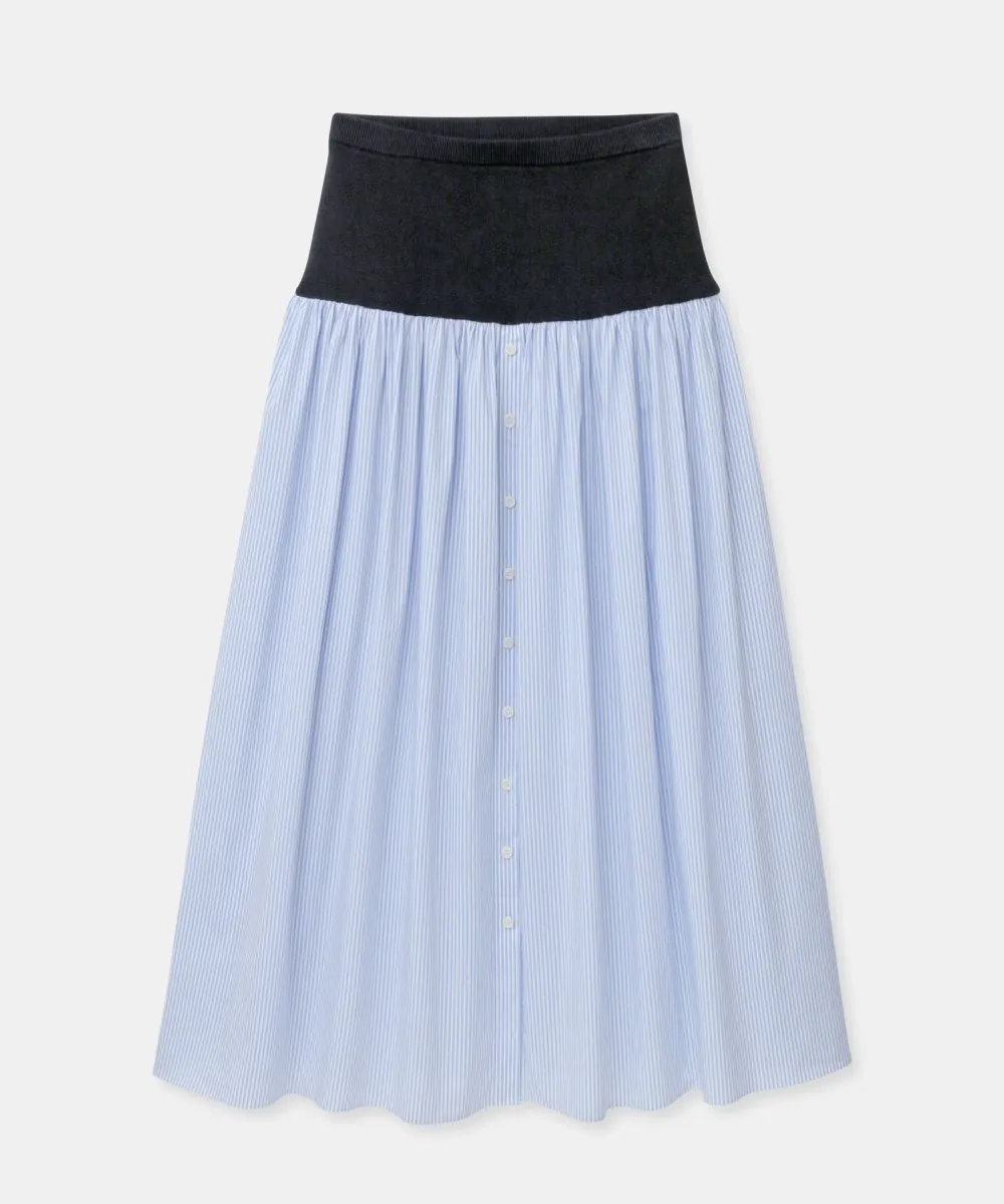 Cotton Cashmere Mixed Media Skirt 10