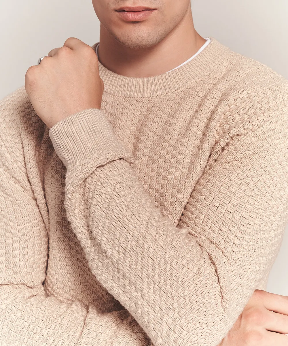 Cotton Cashmere Textured Crewneck 9
