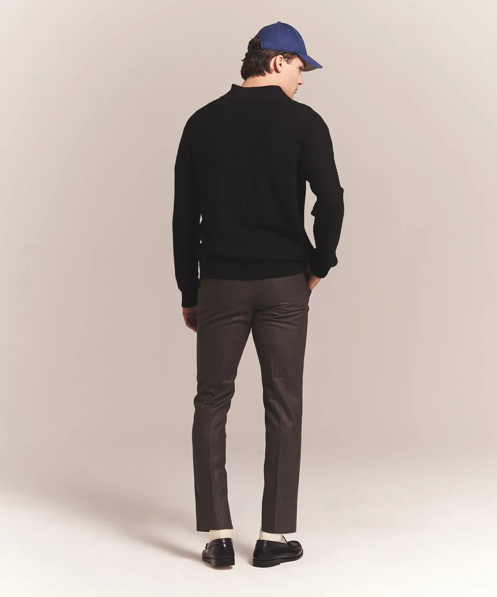 Cotton Cashmere Textured Quarter Zip 15
