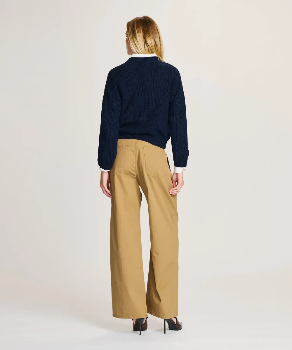 Cotton Fisherman Crewneck Sweater 13