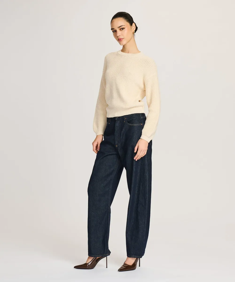 Cotton Fisherman Crewneck Sweater 15