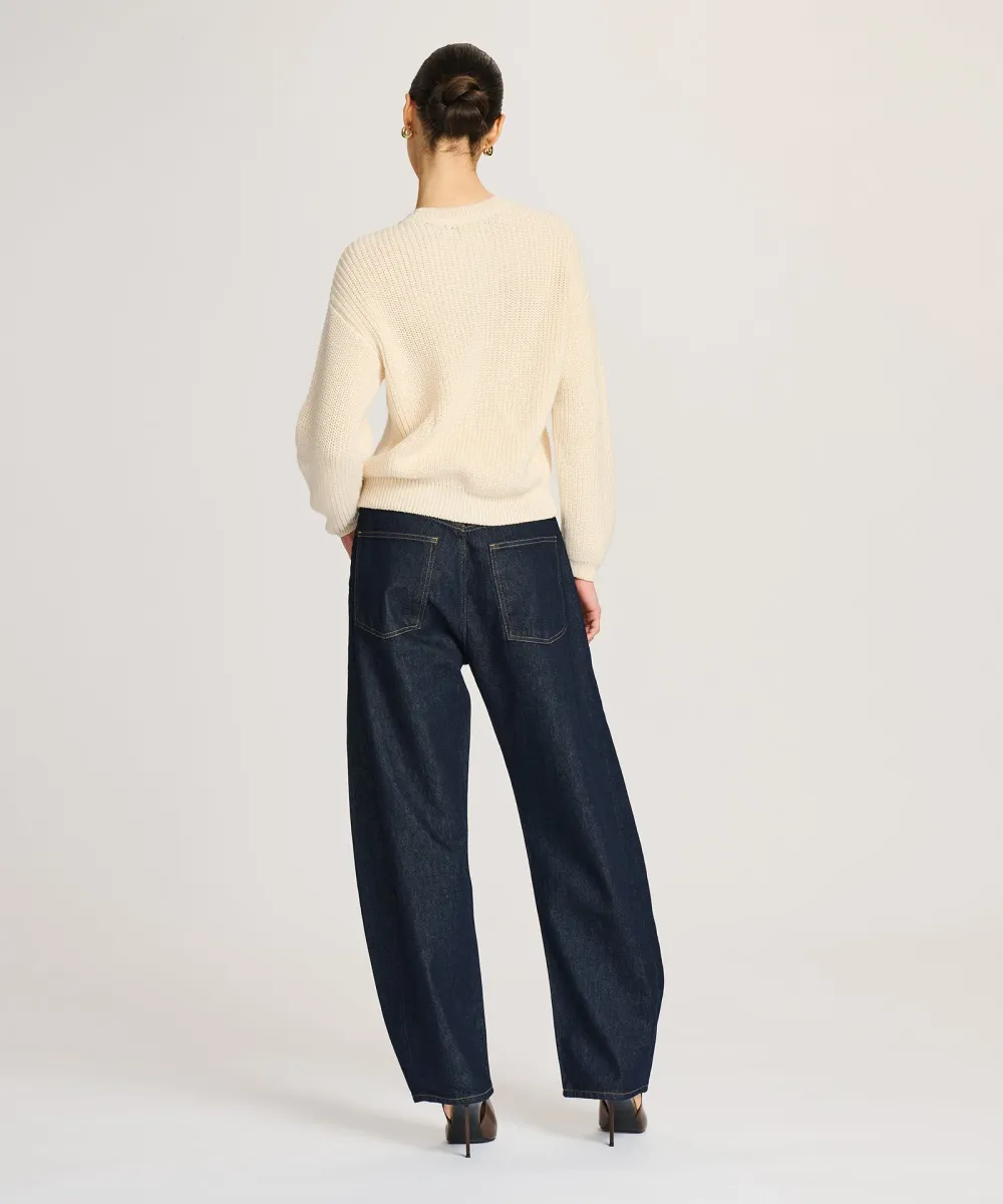 Cotton Fisherman Crewneck Sweater 16