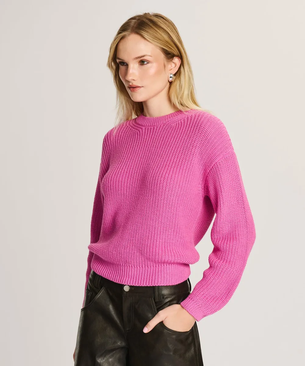 Cotton Fisherman Crewneck Sweater 4