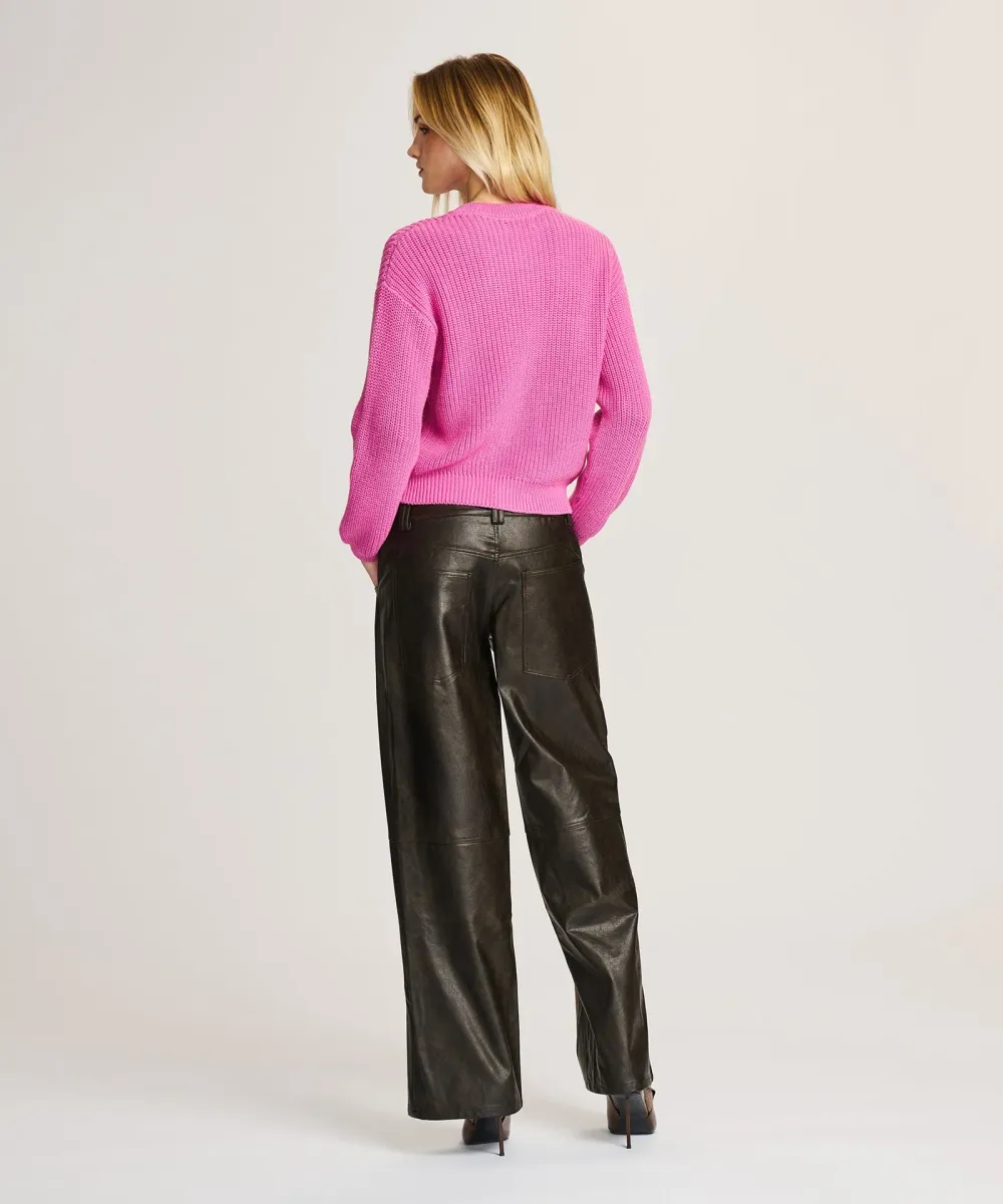 Cotton Fisherman Crewneck Sweater 9