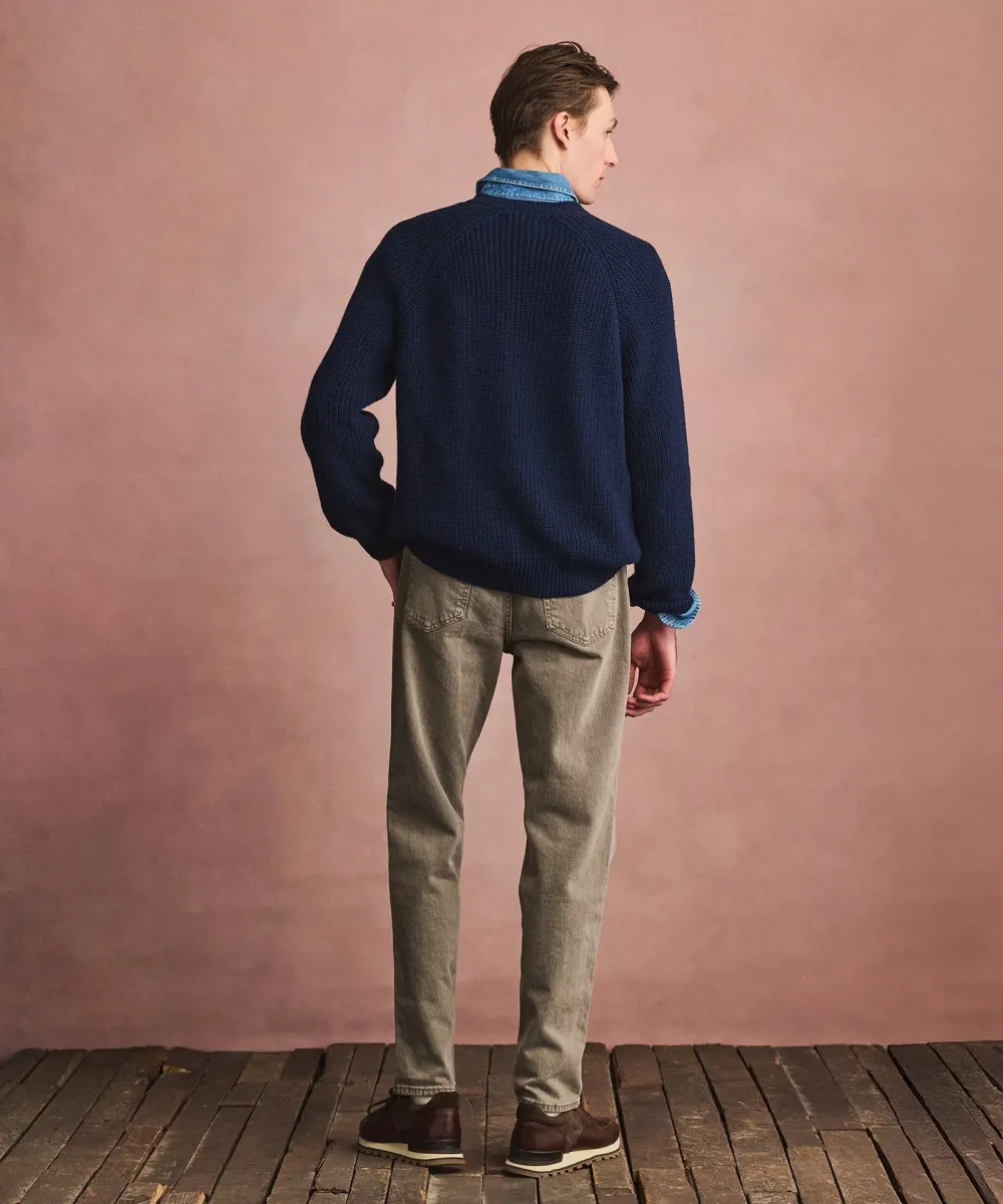 Cotton Fisherman Raglan Crewneck Sweater 17