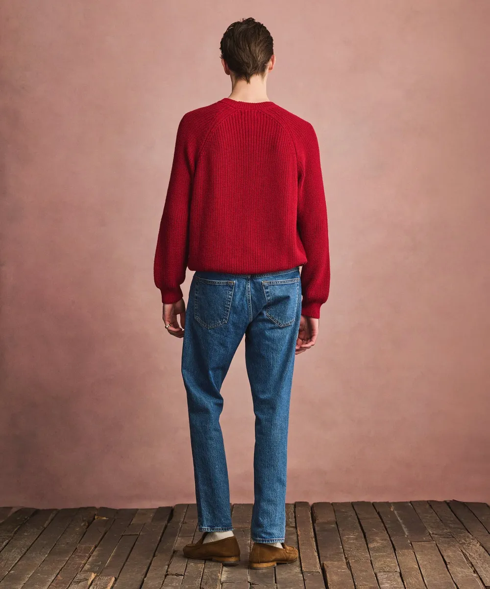 Cotton Fisherman Raglan Crewneck Sweater 7