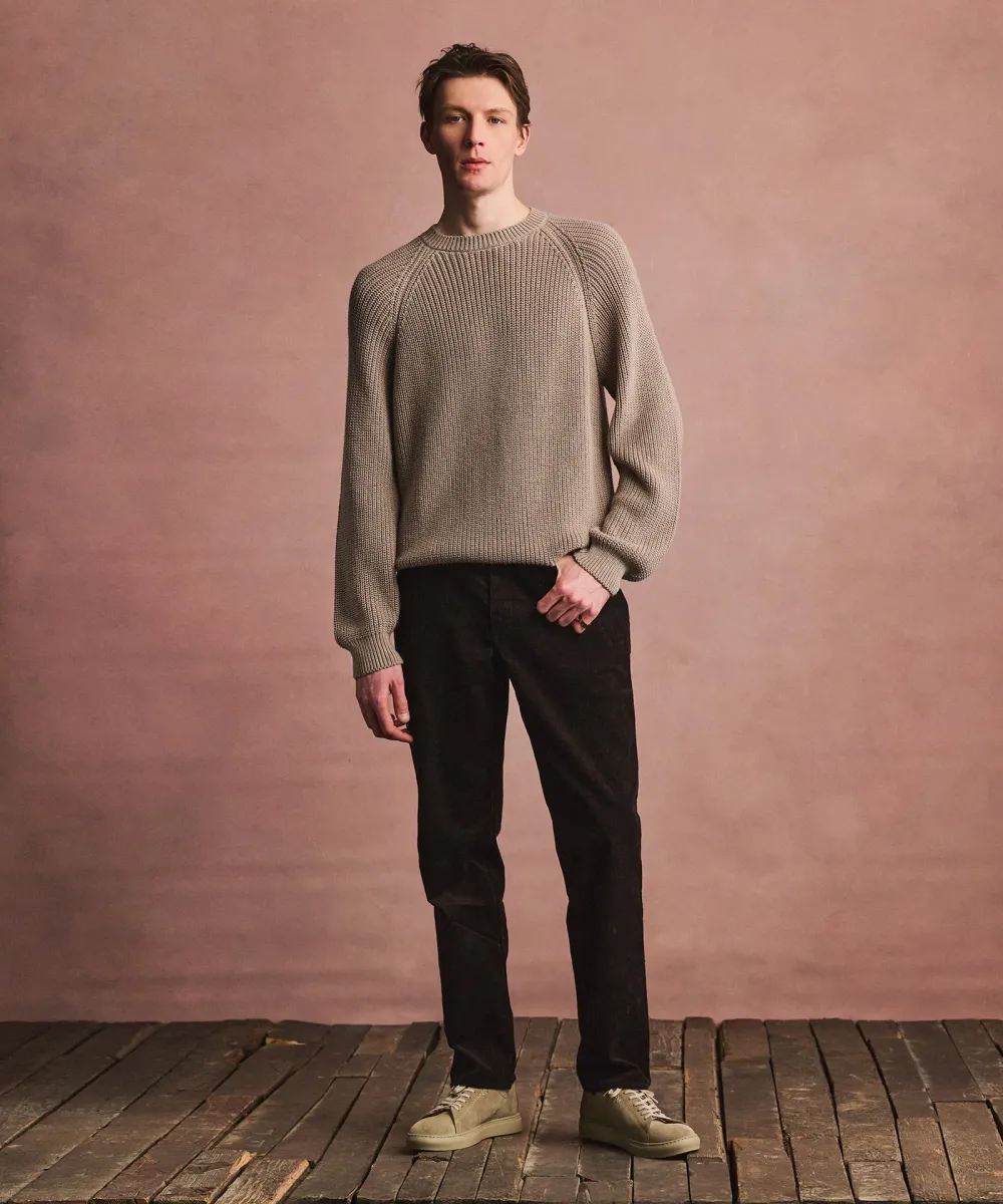 Cotton Fisherman Raglan Crewneck Sweater 10