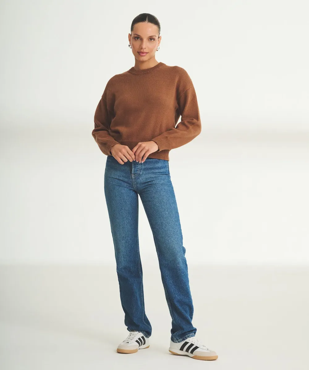 Cotton Relaxed Crewneck Sweater 13