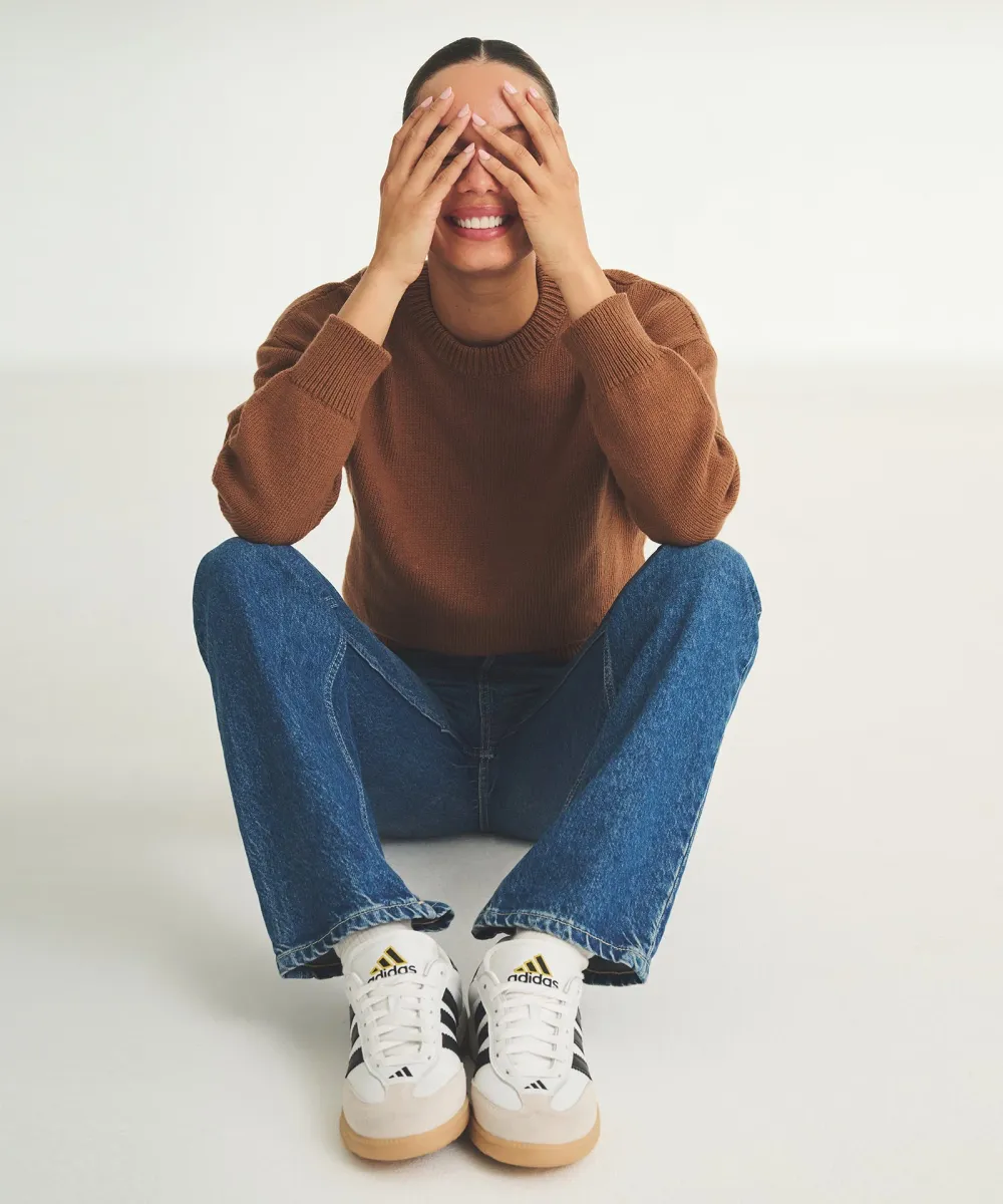 Cotton Relaxed Crewneck Sweater 14