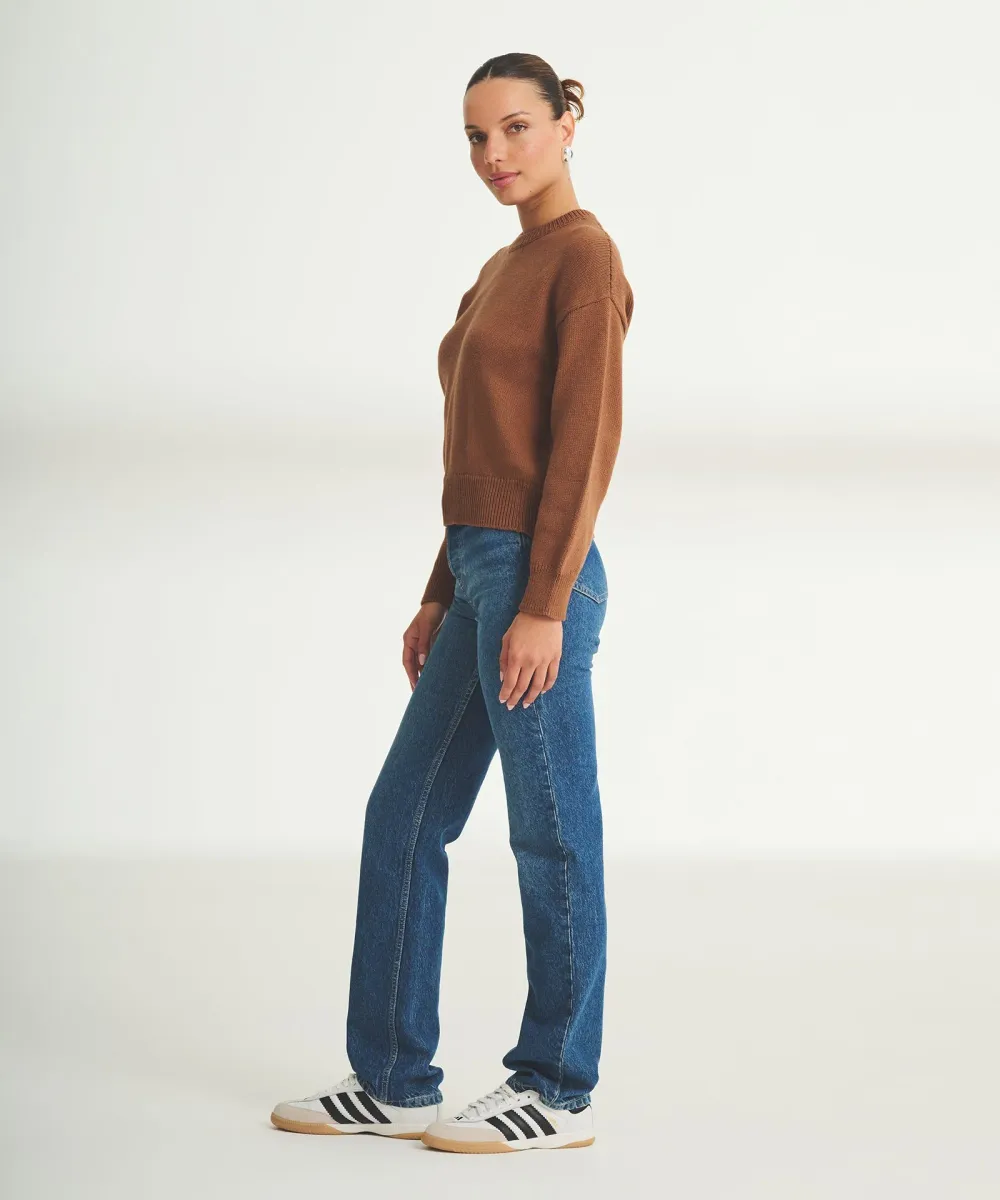 Cotton Relaxed Crewneck Sweater 15