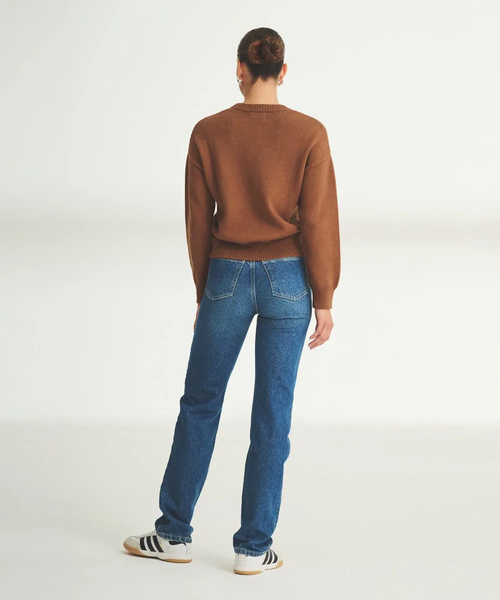 Cotton Relaxed Crewneck Sweater 16