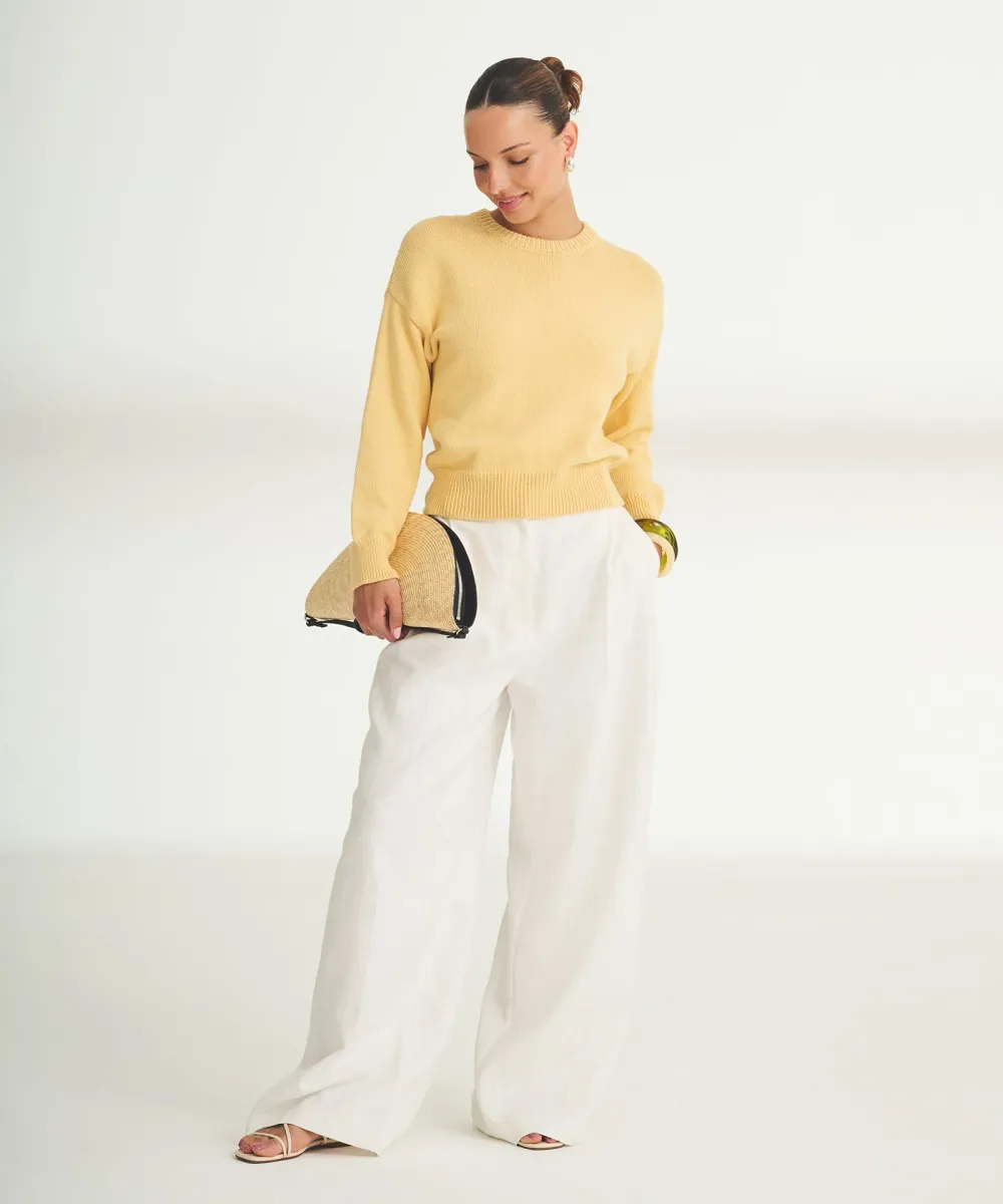 Cotton Relaxed Crewneck Sweater 17