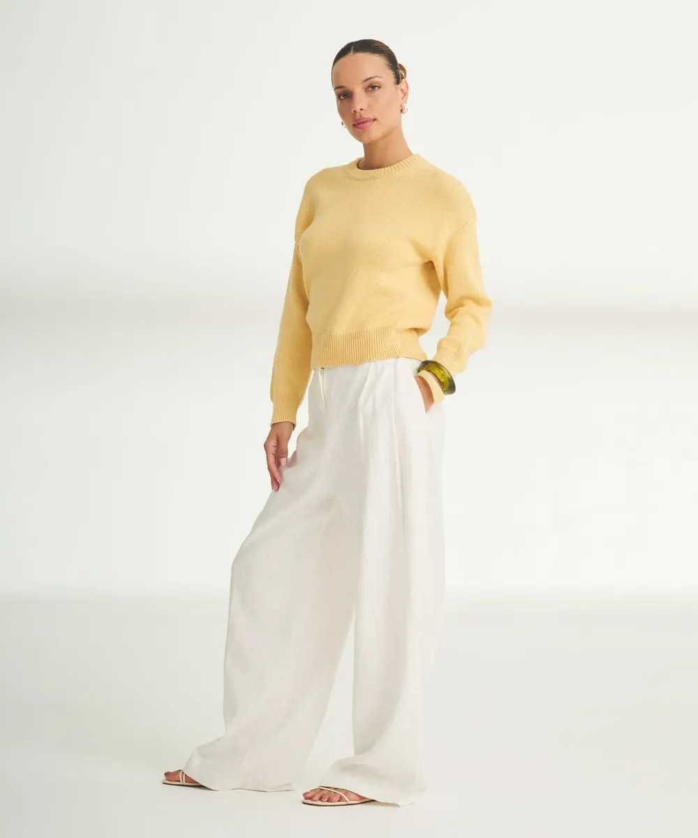 Cotton Relaxed Crewneck Sweater 19