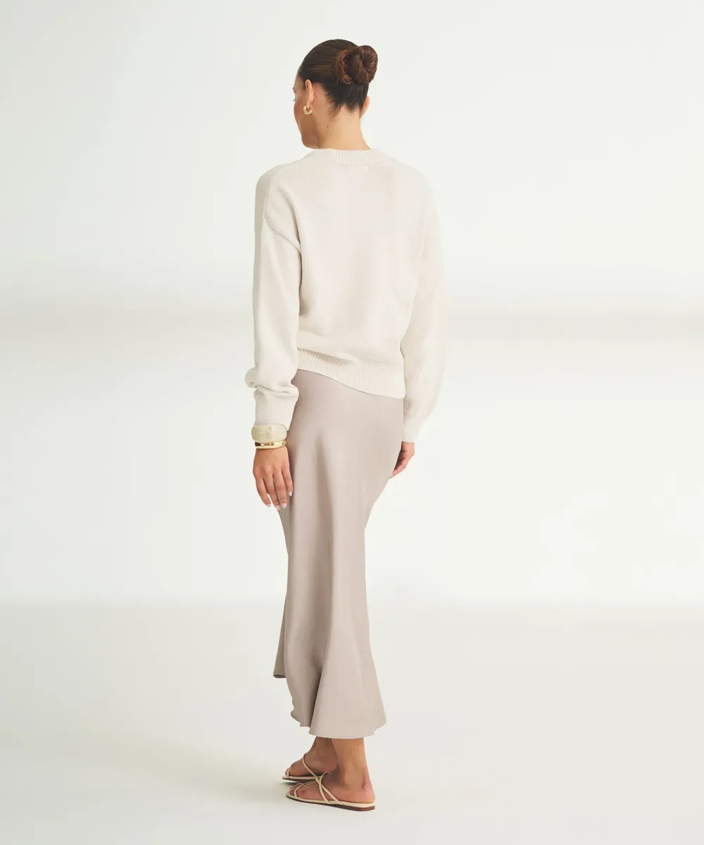 Cotton Relaxed Crewneck Sweater 24