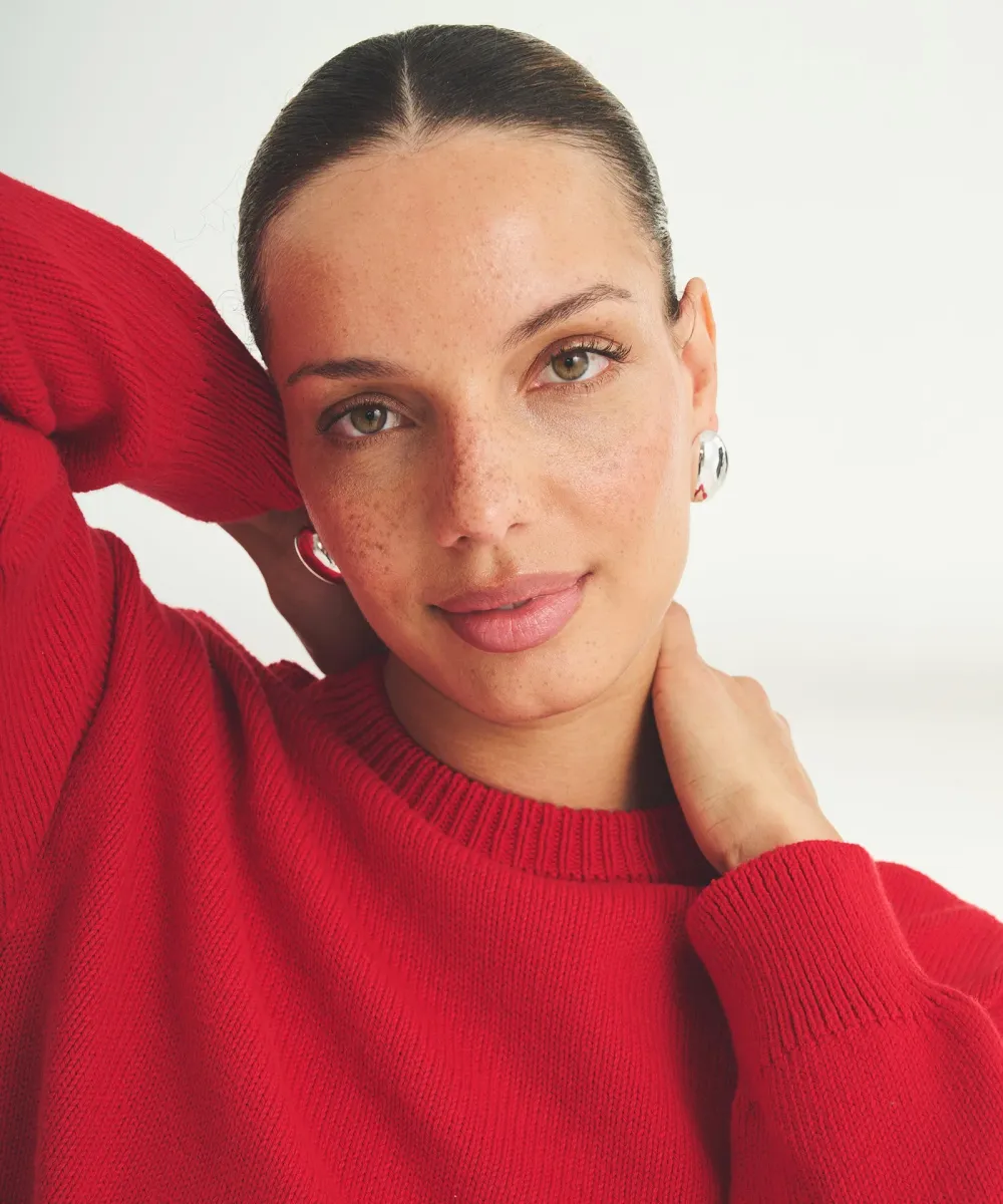 Cotton Relaxed Crewneck Sweater 25