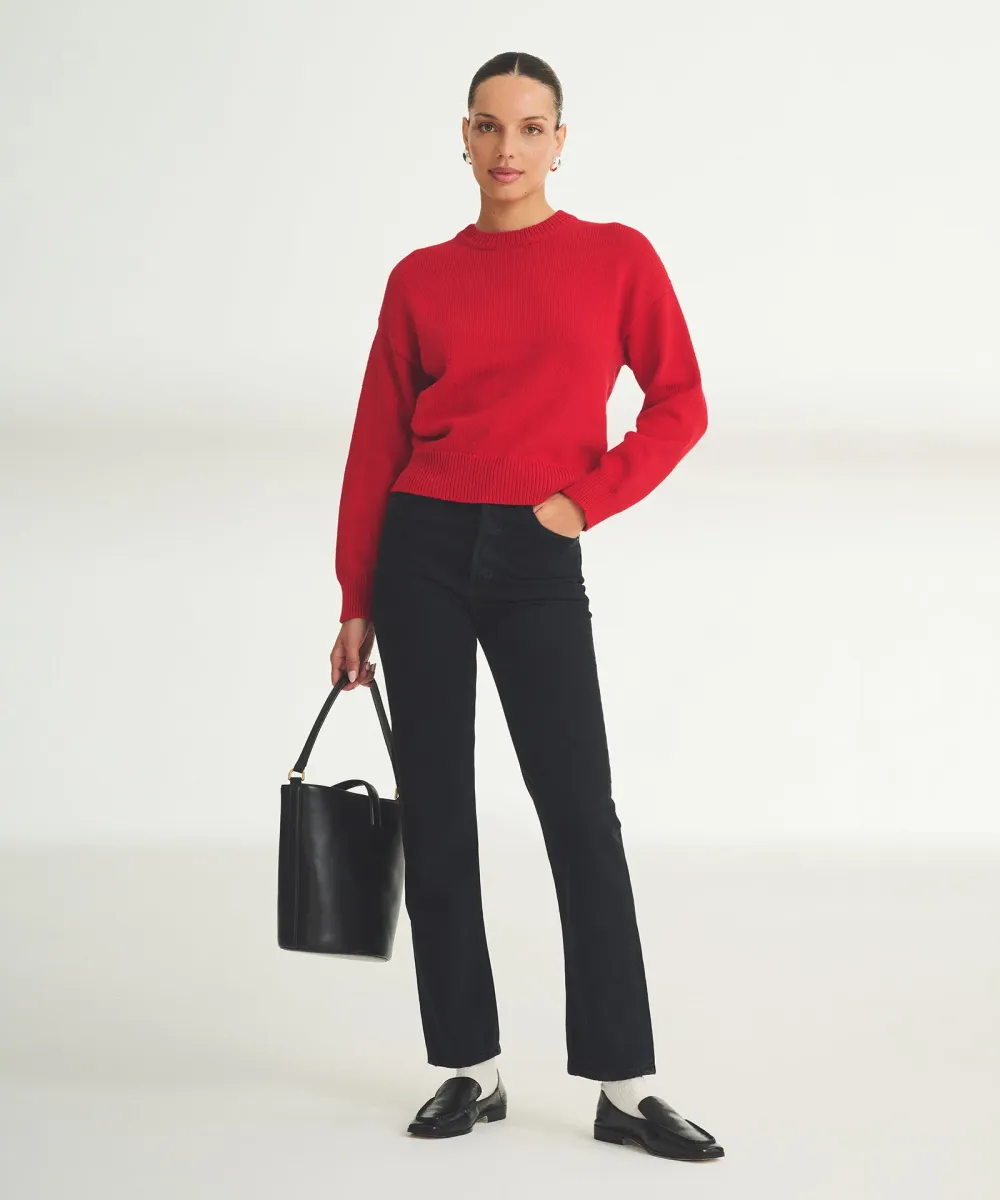 Cotton Relaxed Crewneck Sweater 26