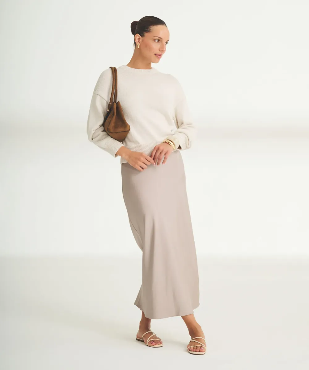 Cotton Relaxed Crewneck Sweater 4