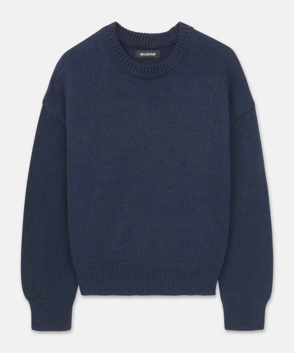 Cotton Relaxed Crewneck Sweater 32