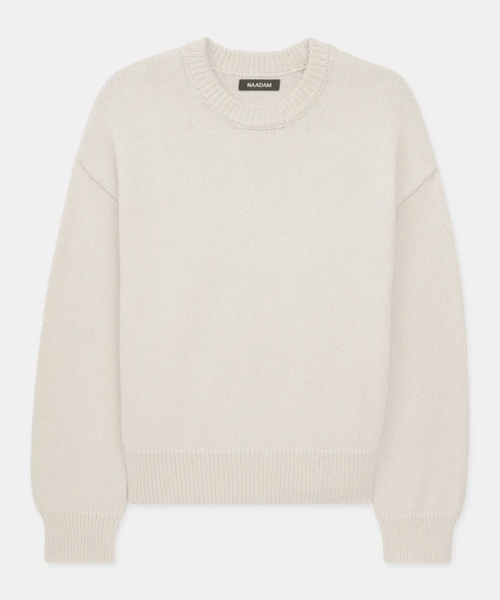 Cotton Relaxed Crewneck Sweater 34