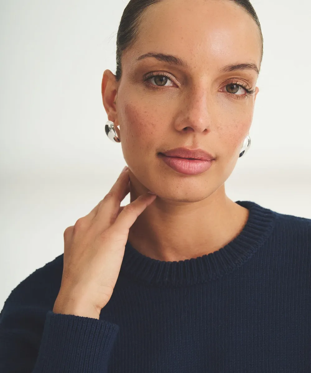 Cotton Relaxed Crewneck Sweater 9