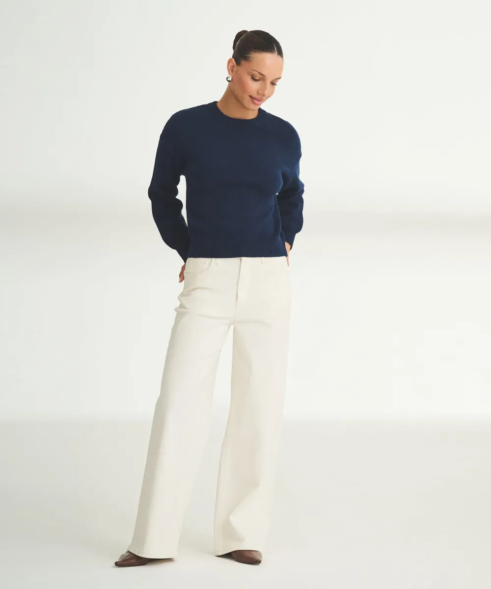 Cotton Relaxed Crewneck Sweater 10