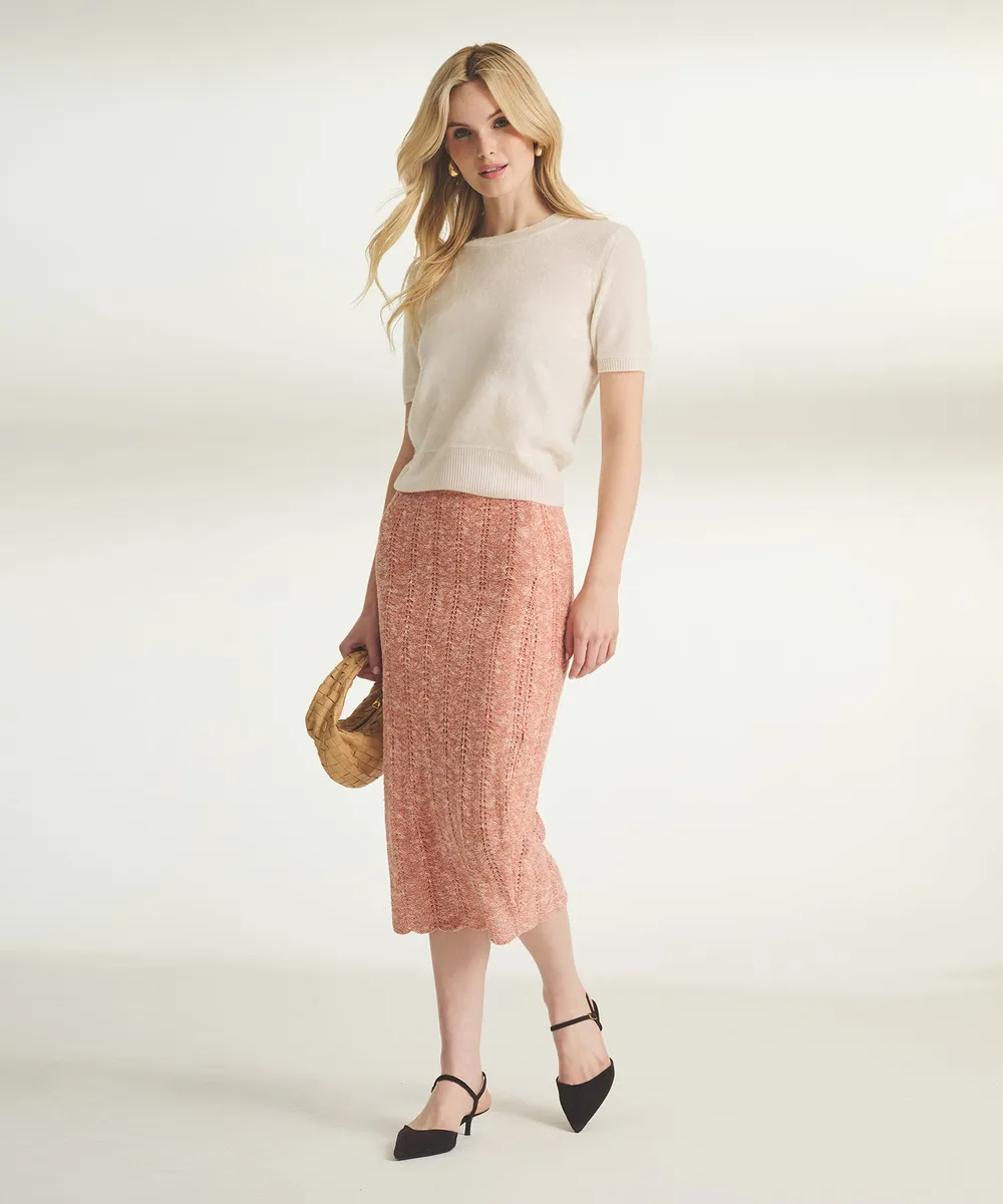 Cotton Silk Pointelle Skirt 2